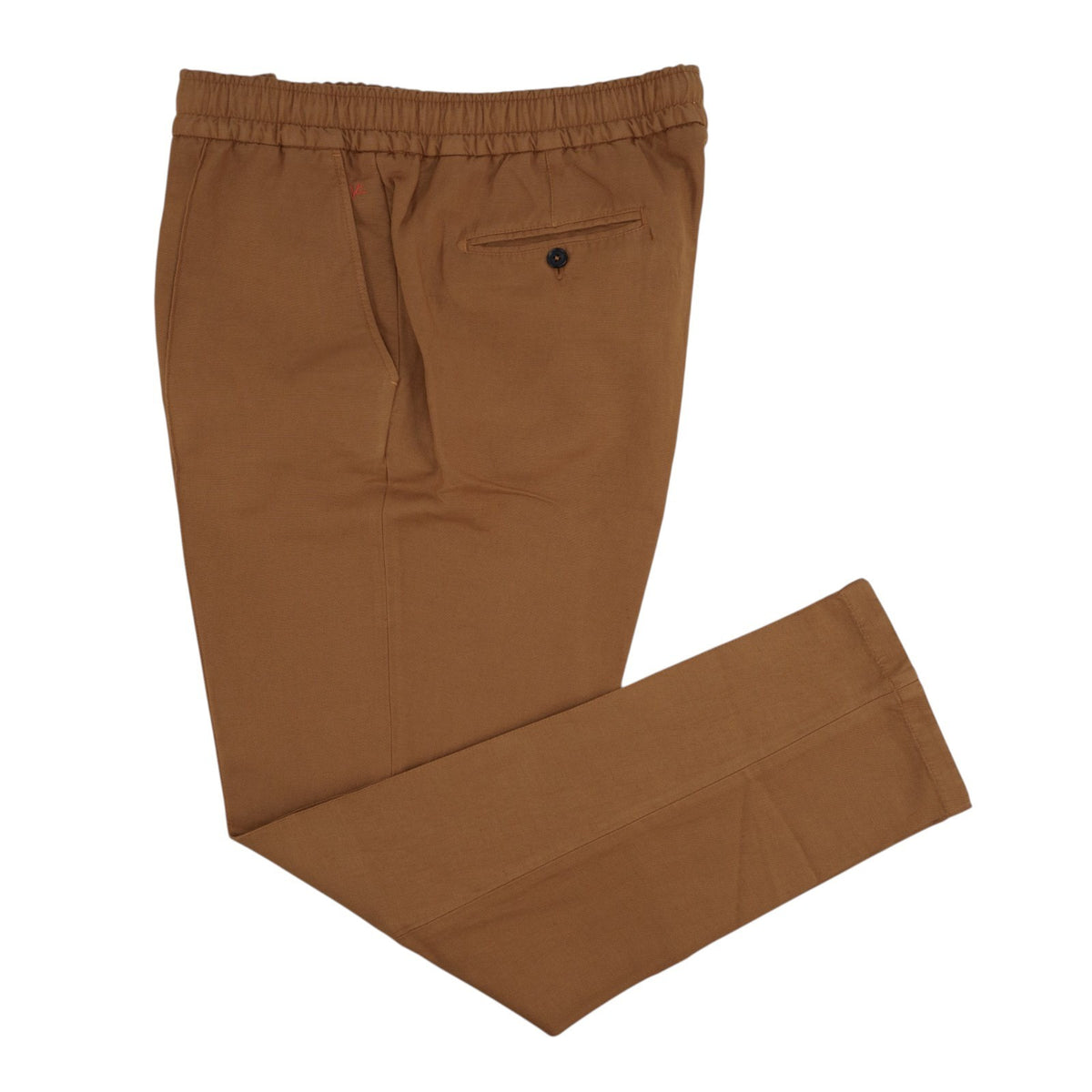 1125$ ISAIA NAPOLI Rust Drawstring Pant Relaxed Fit Cotton - Linen 40 US / 56 EU