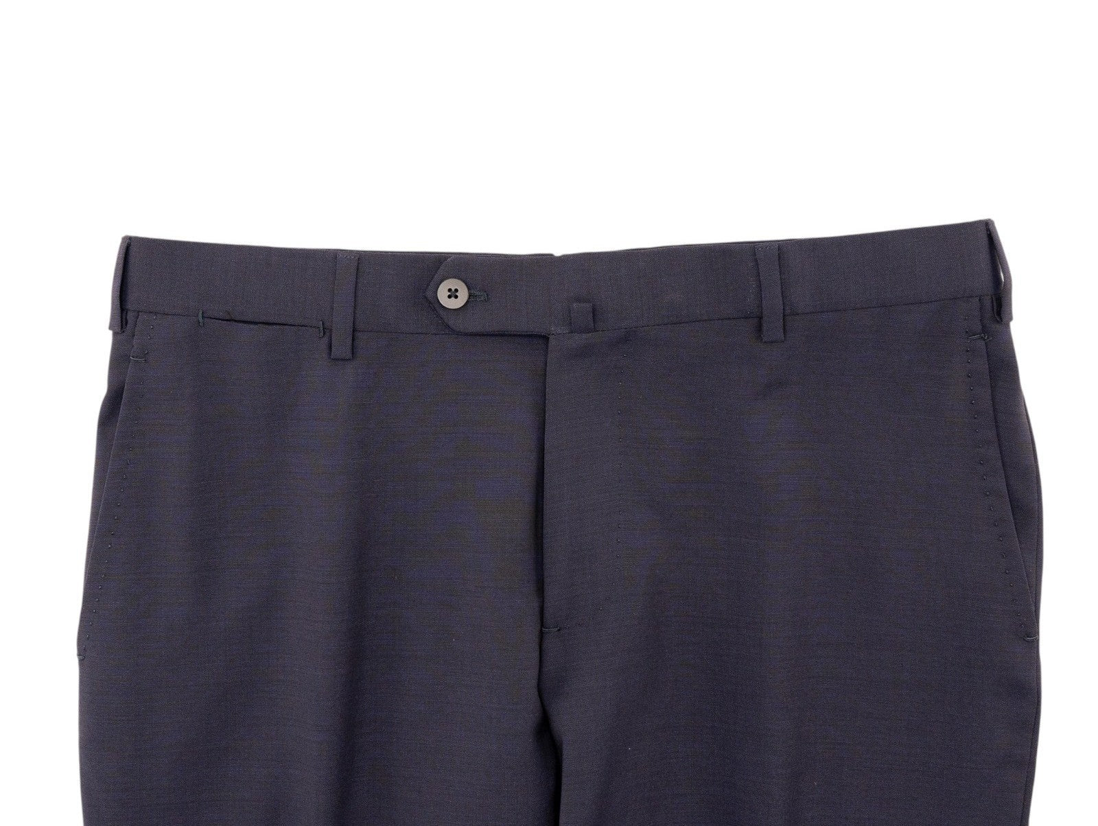 1550$ ISAIA Tapered Dress Pant Fine Wool Mohair Blue Indigo 32 US / 48 EU 7R