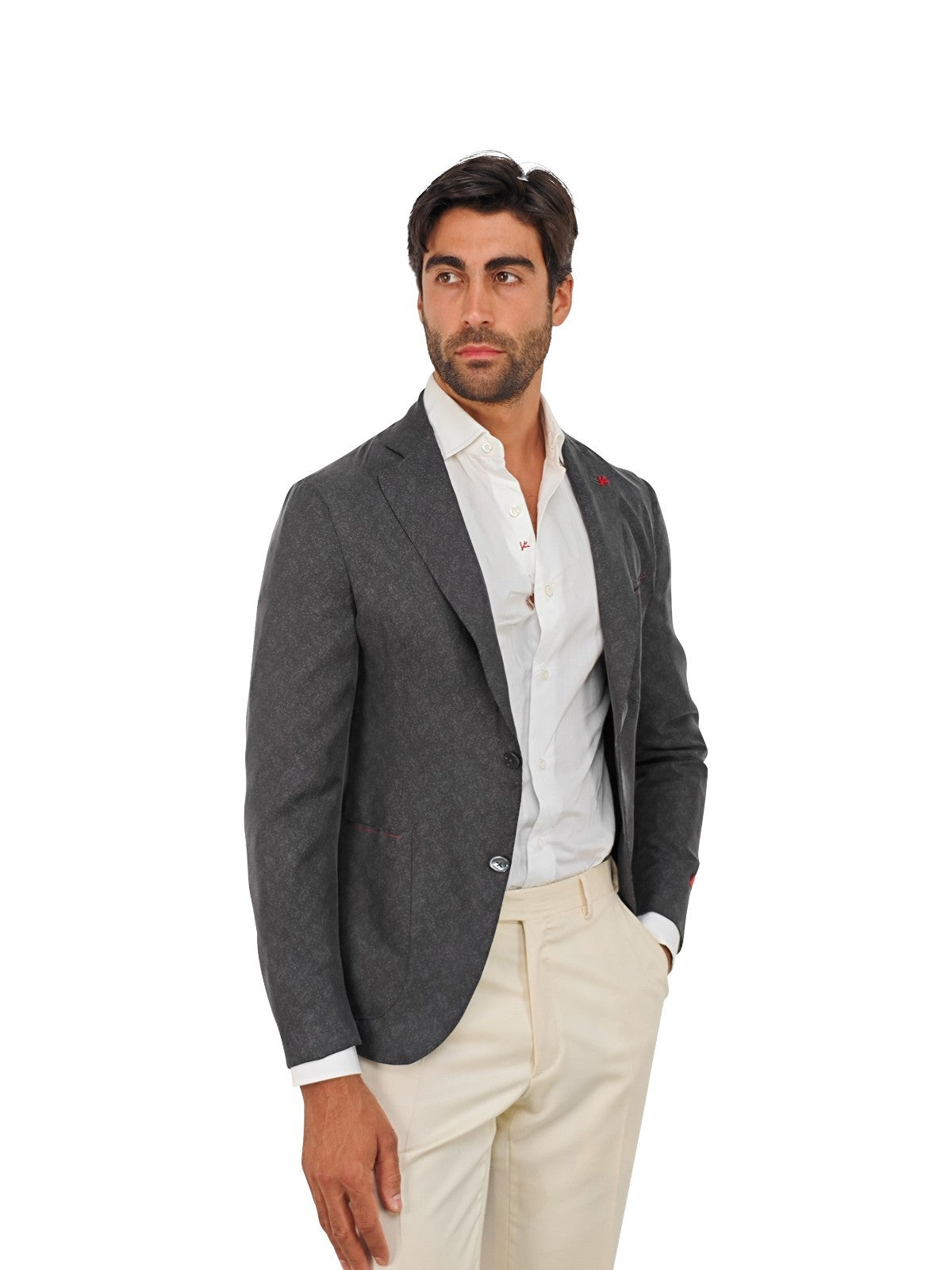 $5500 ISAIA NAPOLI "MARADONA 10" Gray Hand Sewn Jacket Sport Coat 100% Silk