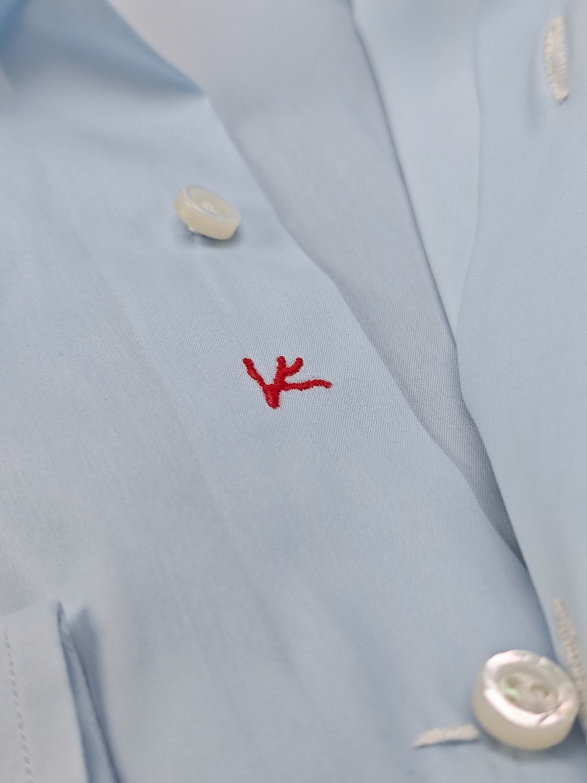 780$ ISAIA "Mix" Comfort Dress Shirt Light Blue Stretch Cotton 15.75 - 40