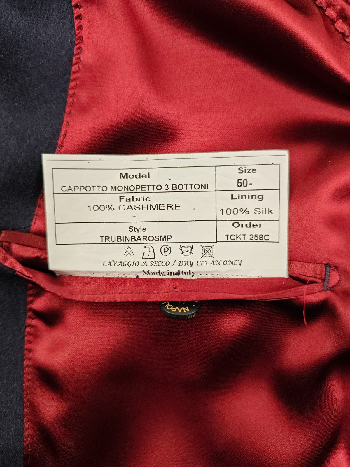 $3400 RUBINACCI "Skyfall 007" Blue Long Coat 100% Cashmere 40 US / 50 EU