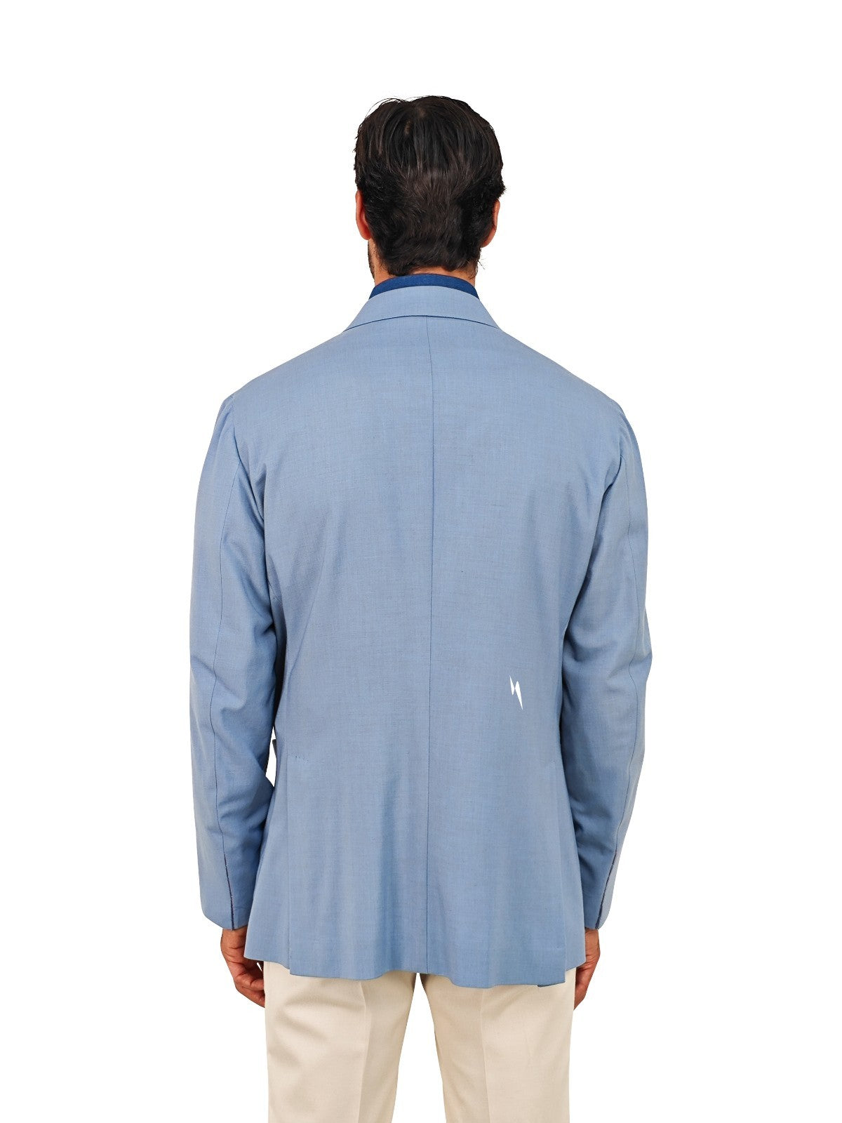 7.5K! ISAIA Blue Double Breasted Sport Coat Cashmere & VICUNA PERU 44 US 54 EU