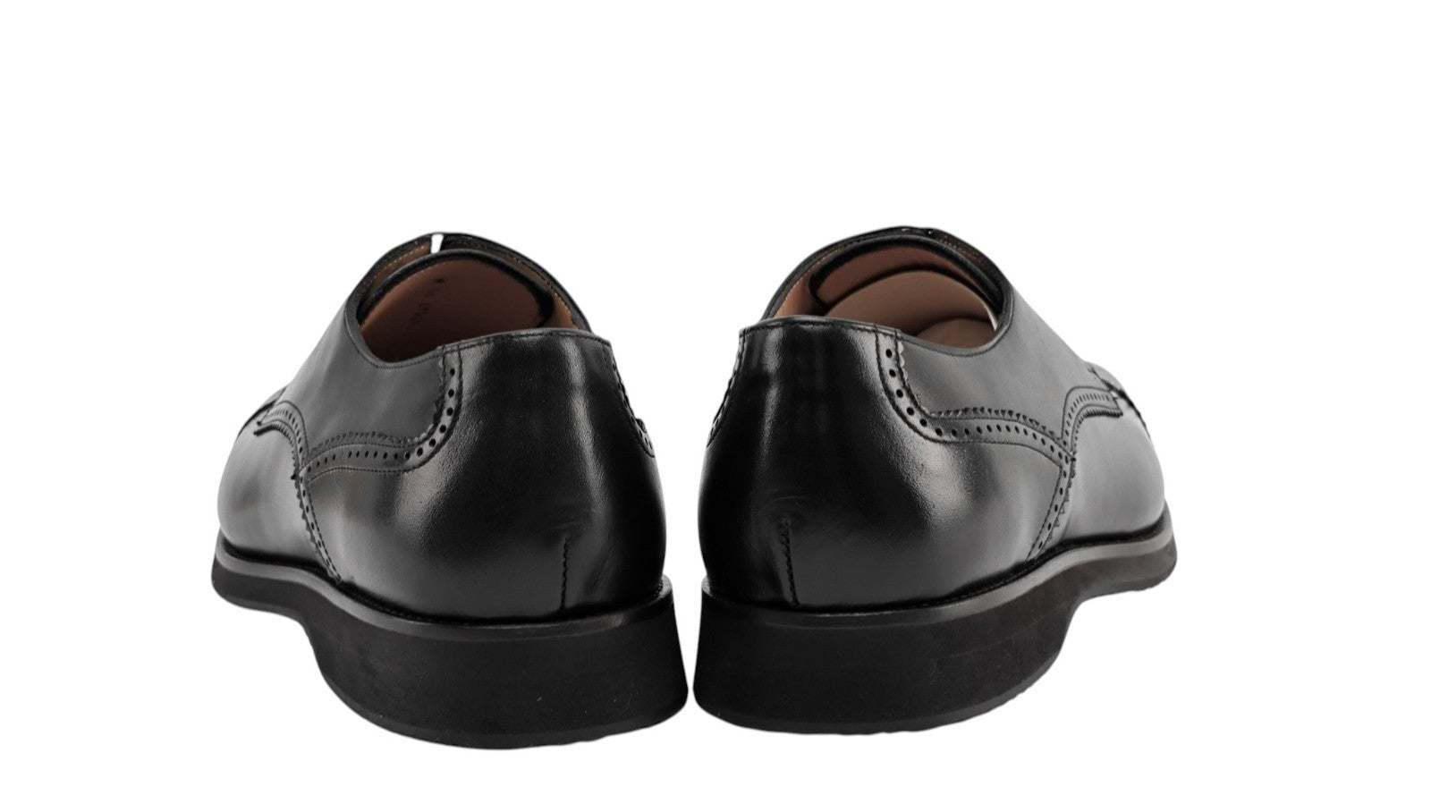 $1350 TESTONI BOLOGNA "Bolgheri" Derby Shoes Black Antique Calf
