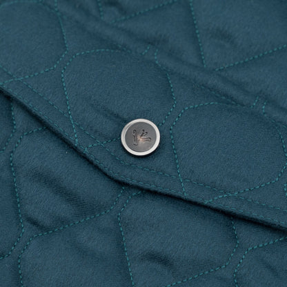 $6250 ISAIA  100% Cashmere Storm System® Jacket Coat Petrol Blue 38 US / 48 EU