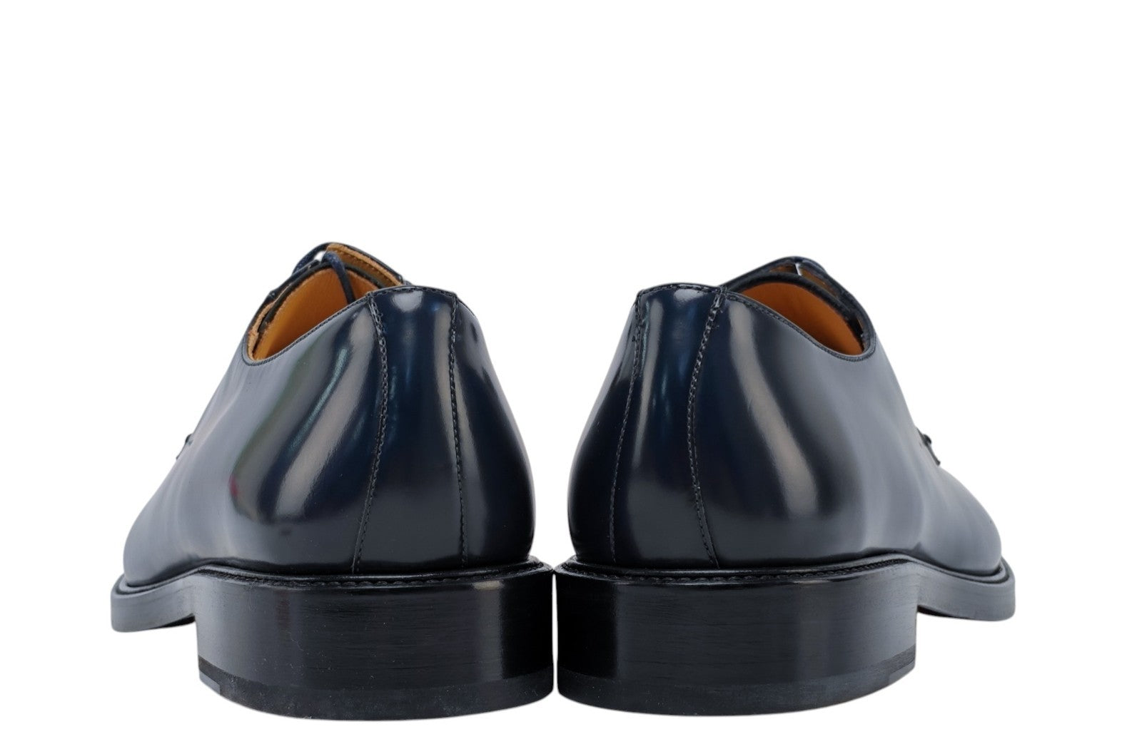 1200$ TESTONI "Vietri" Derby Shoes Brush Off Calf Navy (2) 8 UK / 9 US / 42 IT