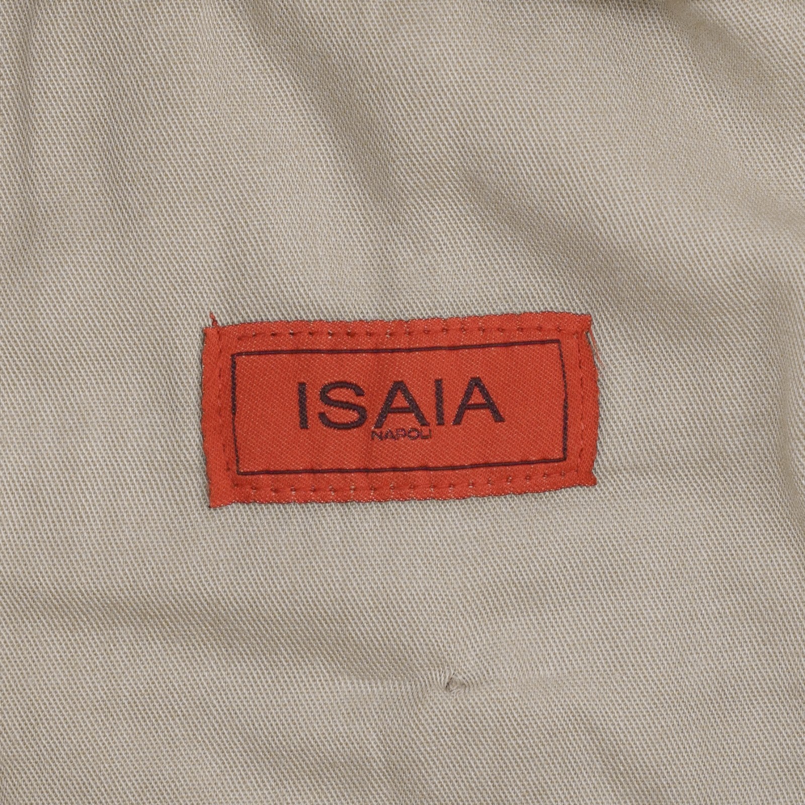 1050$ ISAIA NAPOLI "Comfort Project" Beige Drawstring Pant Cotton Tapered Fit