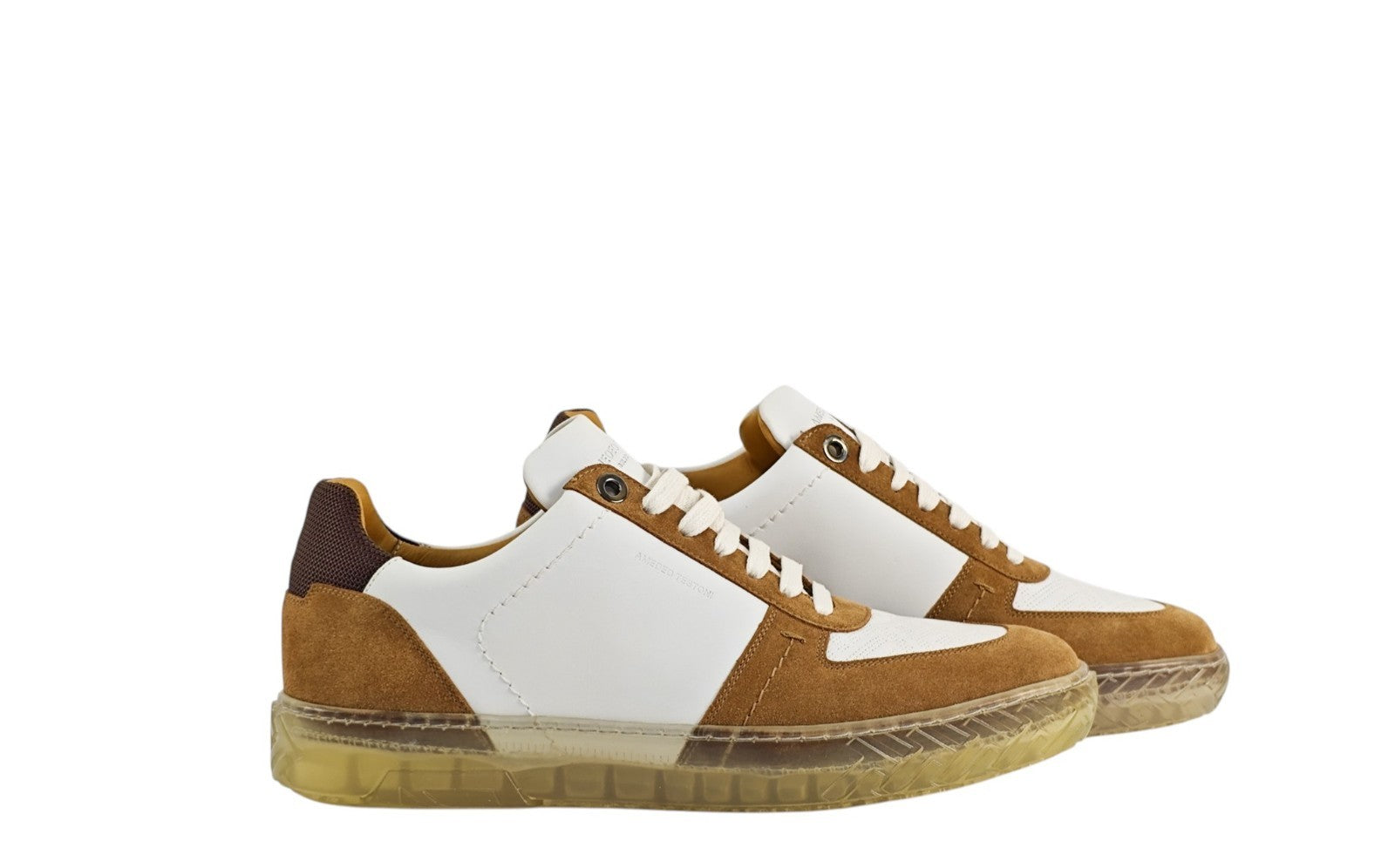 850$ TESTONI "Ravenna" Sneaker Calf + Suede Interlock  8 UK  / 9 US / 42 IT