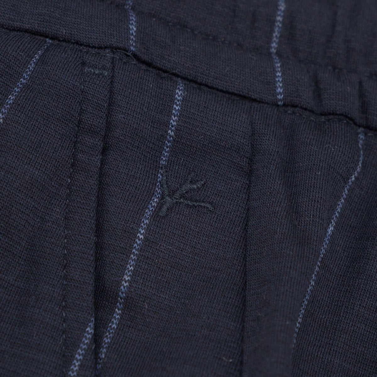 1300$ ISAIA NAPOLI Blue Navy Striped Drawstring Pant Wool Jersey 34 US / 50 EU