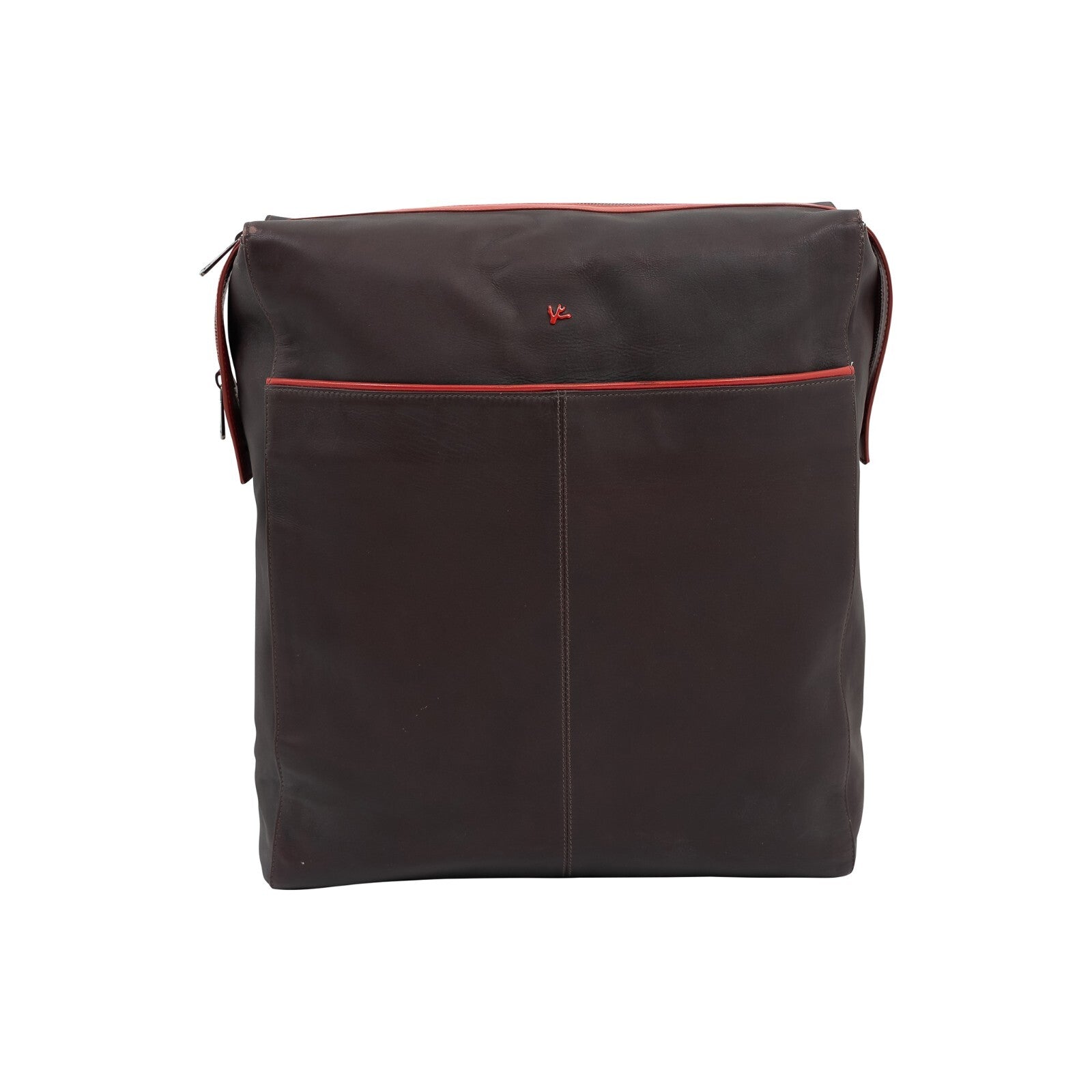 $2500 ISAIA NAPOLI Moro Backpack Travel Bag Weekender Bag Leather Lambskin
