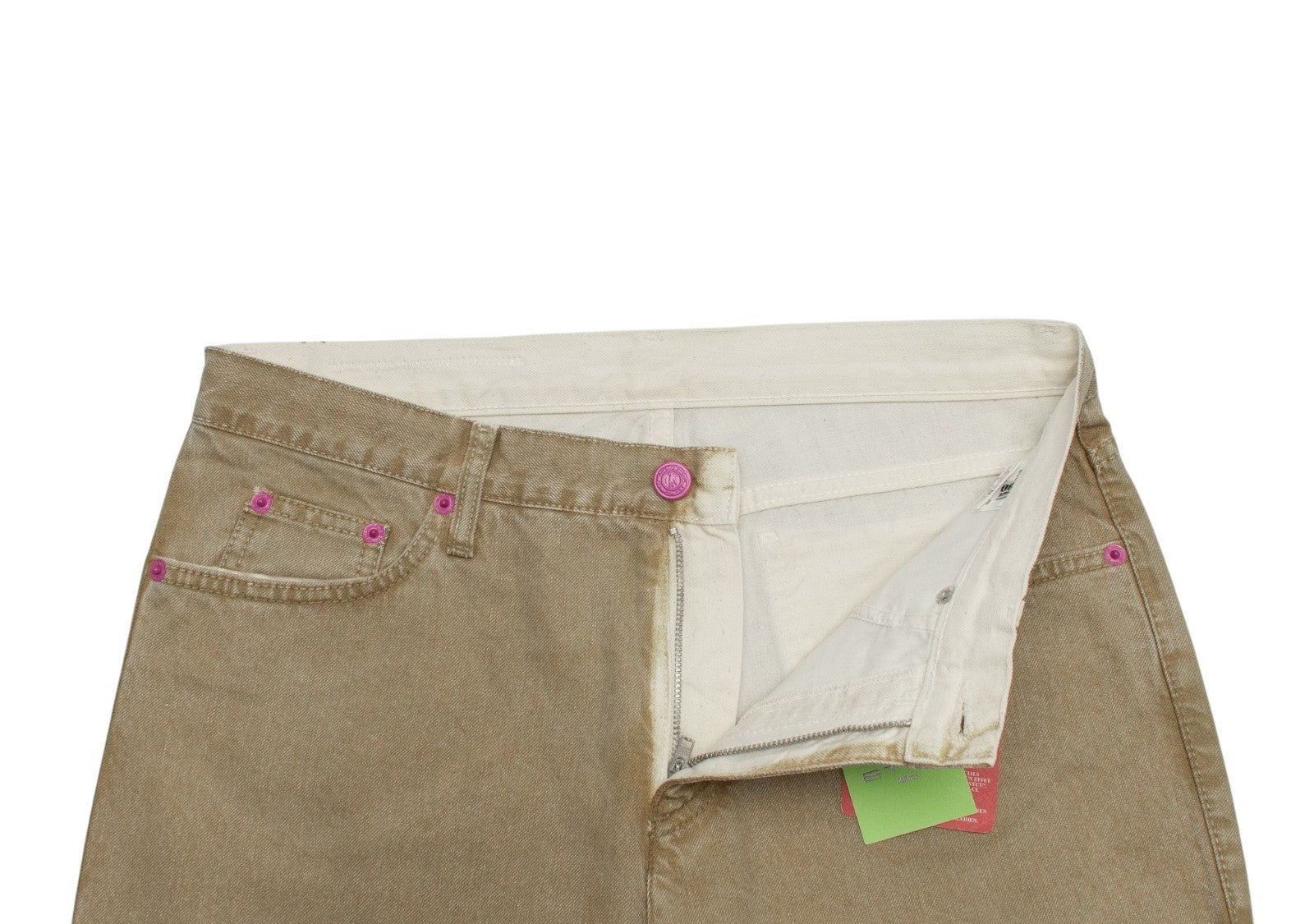 850$ ETRO MILANO Pant Jeans Beige Cotton Denim Bootcut - Made in Italy