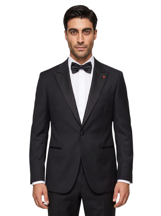 $7450 ISAIA "Sanita" Blue Midnight Tuxedo Suit Wool Aquaspider 42 US / 52 EU 8L