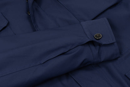 2800$ ISAIA NAPOLI Blue Field Jacket Techno Wool & Silk 38 US / 48 EU