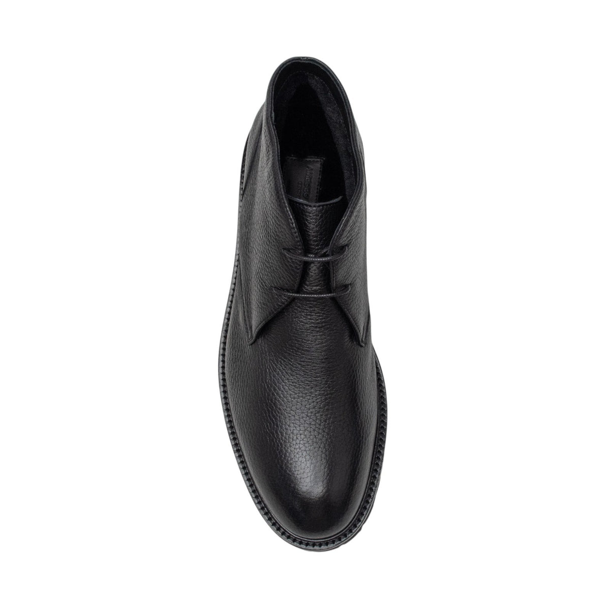 1450$ TESTONI "Custoza" Desert Boot Deer + Fur Lining Calf Black 8 UK 9 US 42 IT