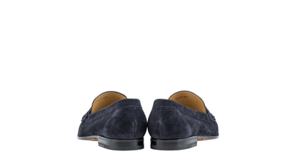1200$ TESTONI "Bracciano" Unlined Loafer Suede Calf Navy 8 UK / 9 US / 42 IT
