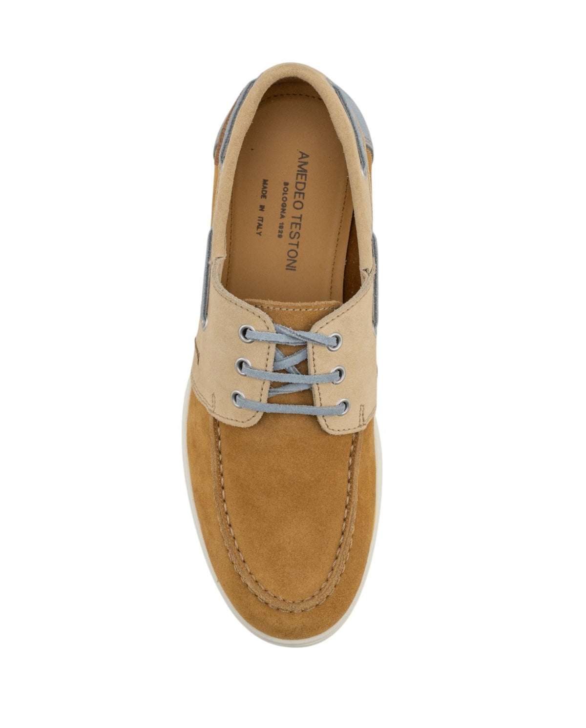 900$ TESTONI "Portofino" Boat Shoes Unlined Suede Brulee 8 UK / 9 US / 42 IT