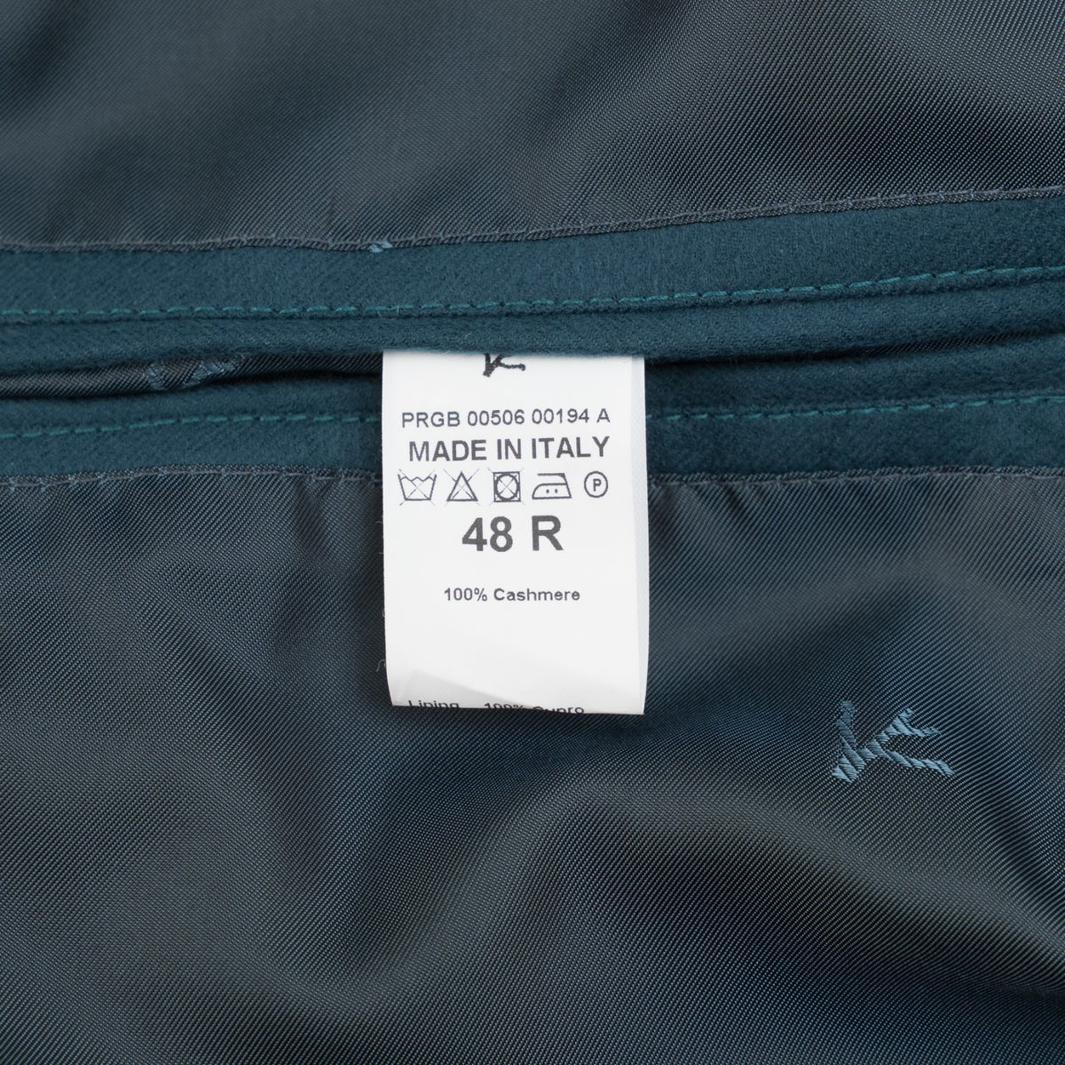 $6250 ISAIA  100% Cashmere Storm System® Jacket Coat Petrol Blue 38 US / 48 EU