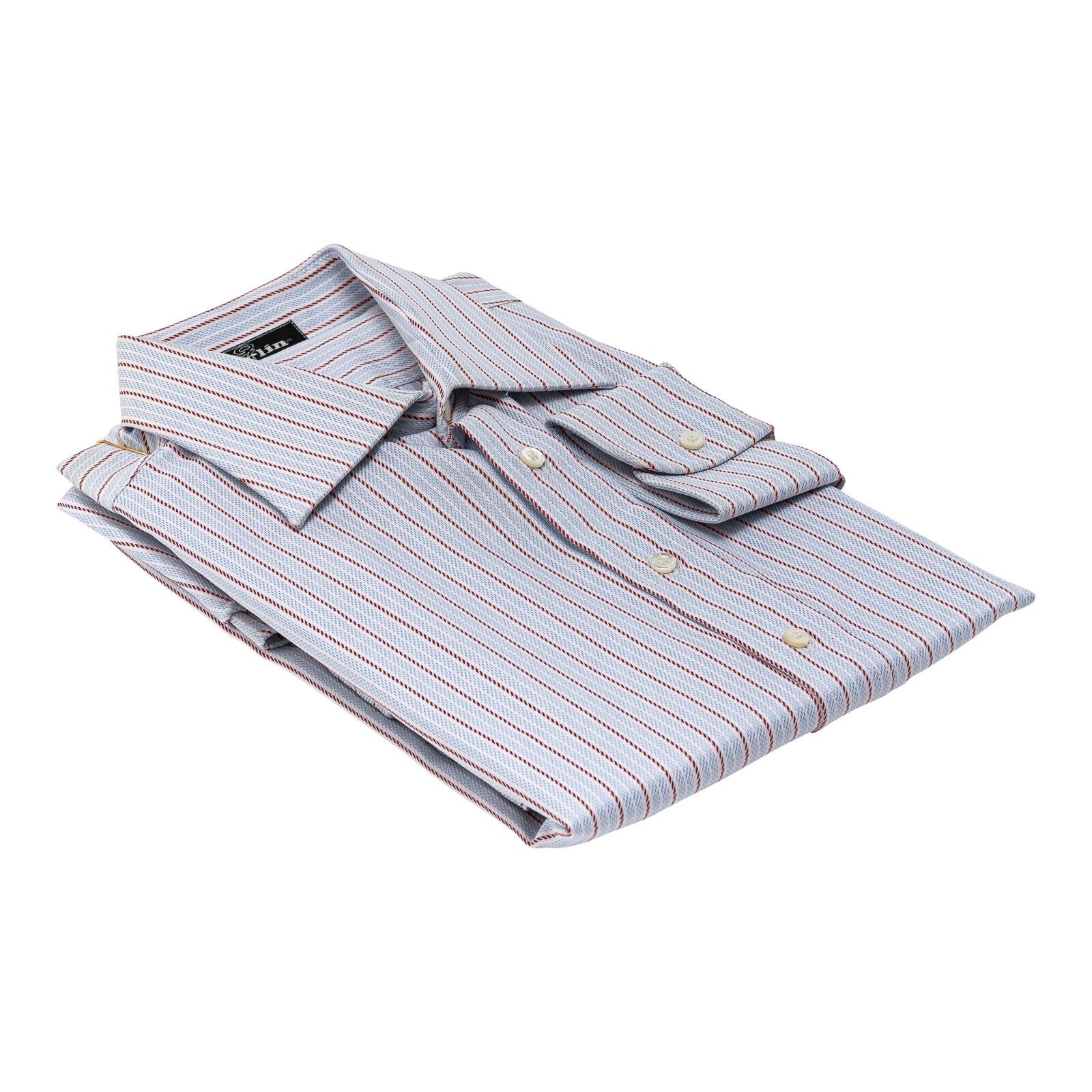 690$ LUXURY GERLIN Shirt Striped Heavy Cotton 16 - 41 6G BIJAN