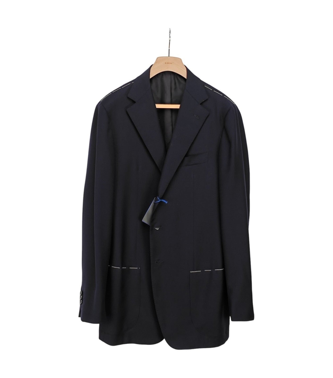 SARTORIA FELAMM NAPOLI Blue Total Handmade Sport Coat Jacket  Wool 42 US / 52 EU