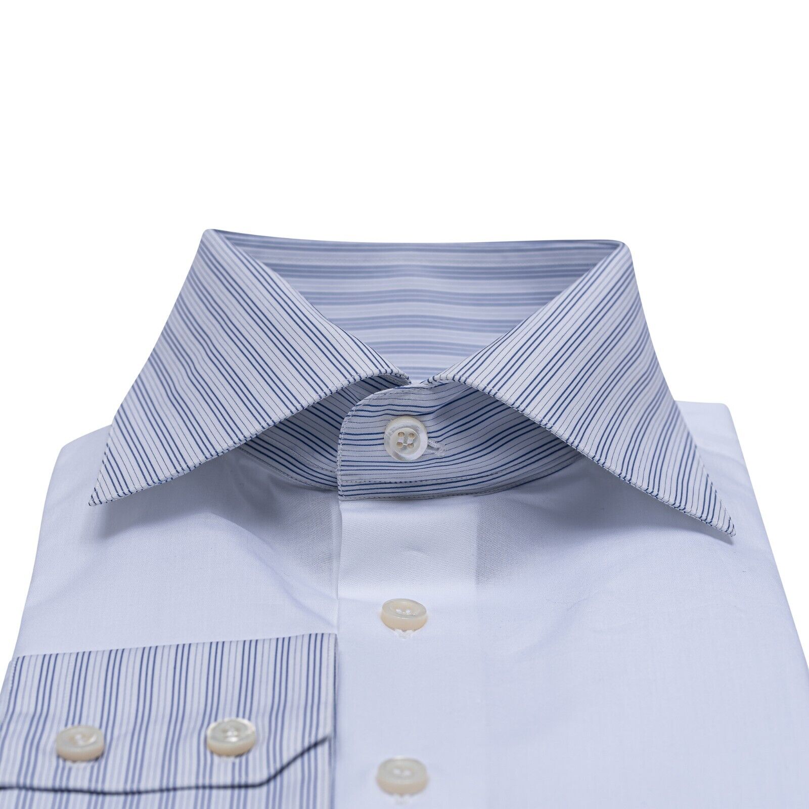 690$ ITALIAN LUXURY GERLIN Shirt White Fine Cotton 1I ZILLI