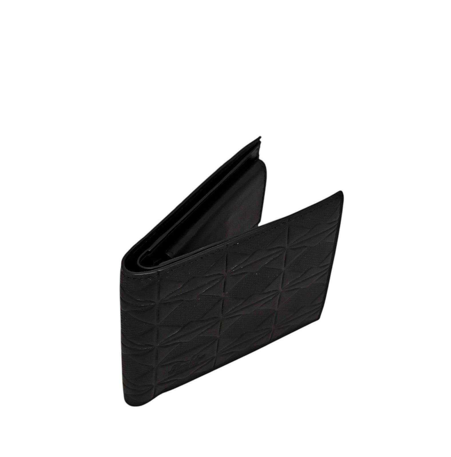 350$ PINEIDER FIRENZE 1774 Embossed Leather Bifold Wallet Black