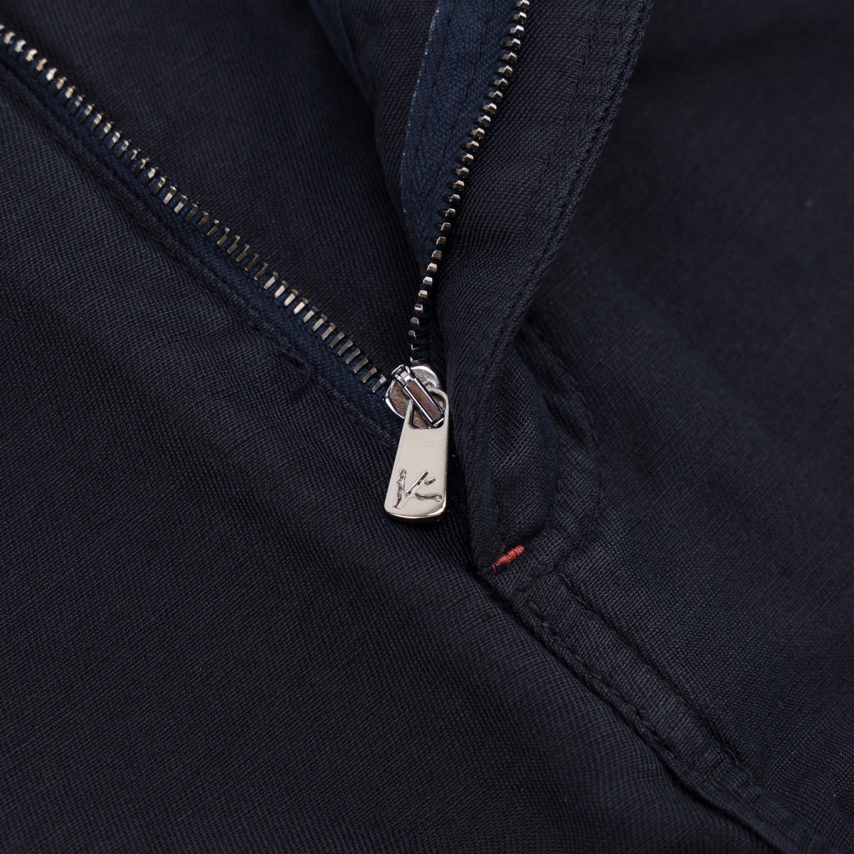 725$ ISAIA NAPOLI Blue Navy 5 Pocket Pant Trouser Cotton - Linen 32 US / 48 EU