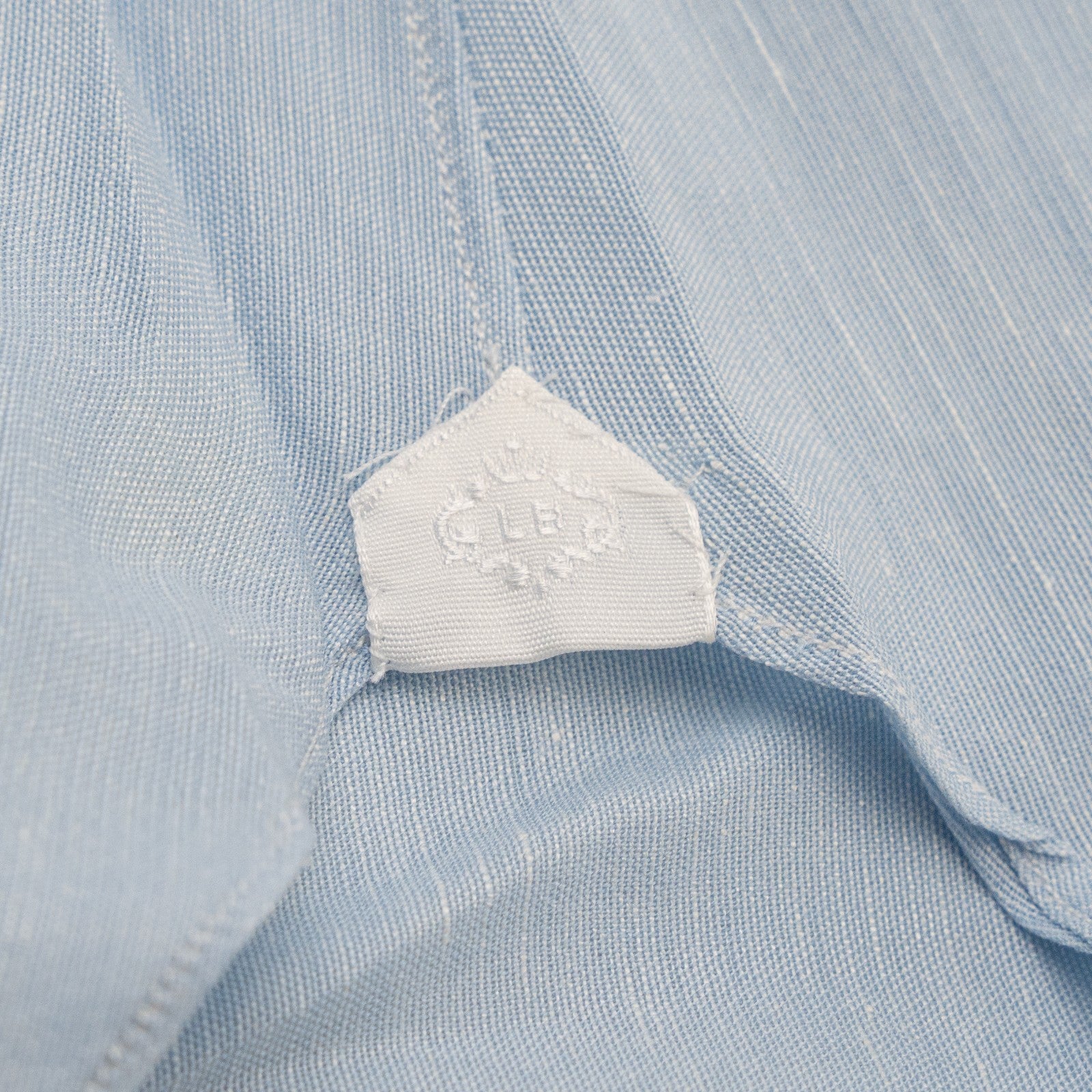 450$ LUIGI BORRELLI Dress Shirt Light Blue 8 Hand Steps Cotton 15.75 - 40