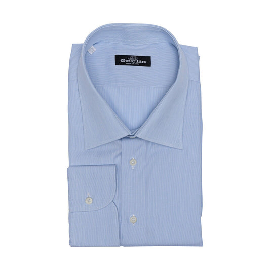690$ LUXURY GERLIN Shirt Light Blue THOMAS MASON Cotton 1AO ZILLI