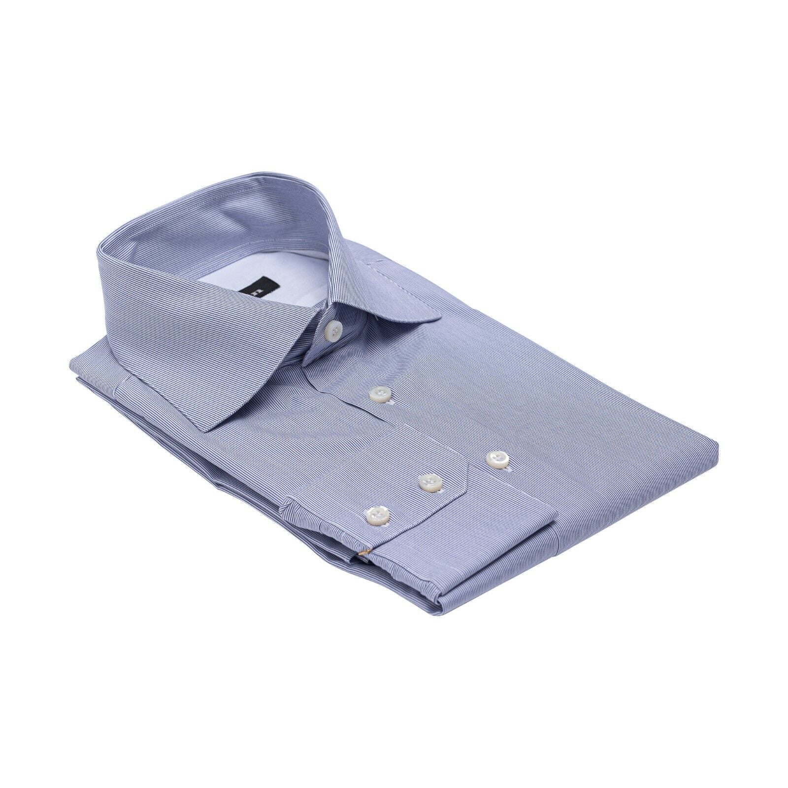 690$ ITALIAN LUXURY GERLIN Shirt Blue T.MASON Cotton 15.75  40 10B BIJAN