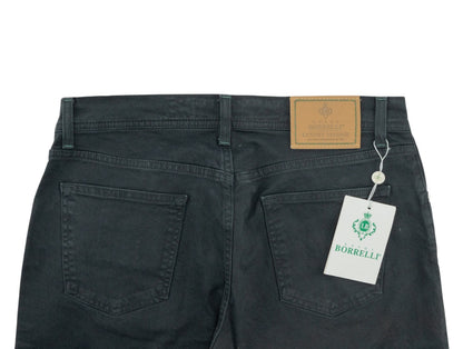 415$ LUIGI BORRELLI NAPOLI Dark Blue Denim Jeans Pant Cotton 35 US / 51 EU