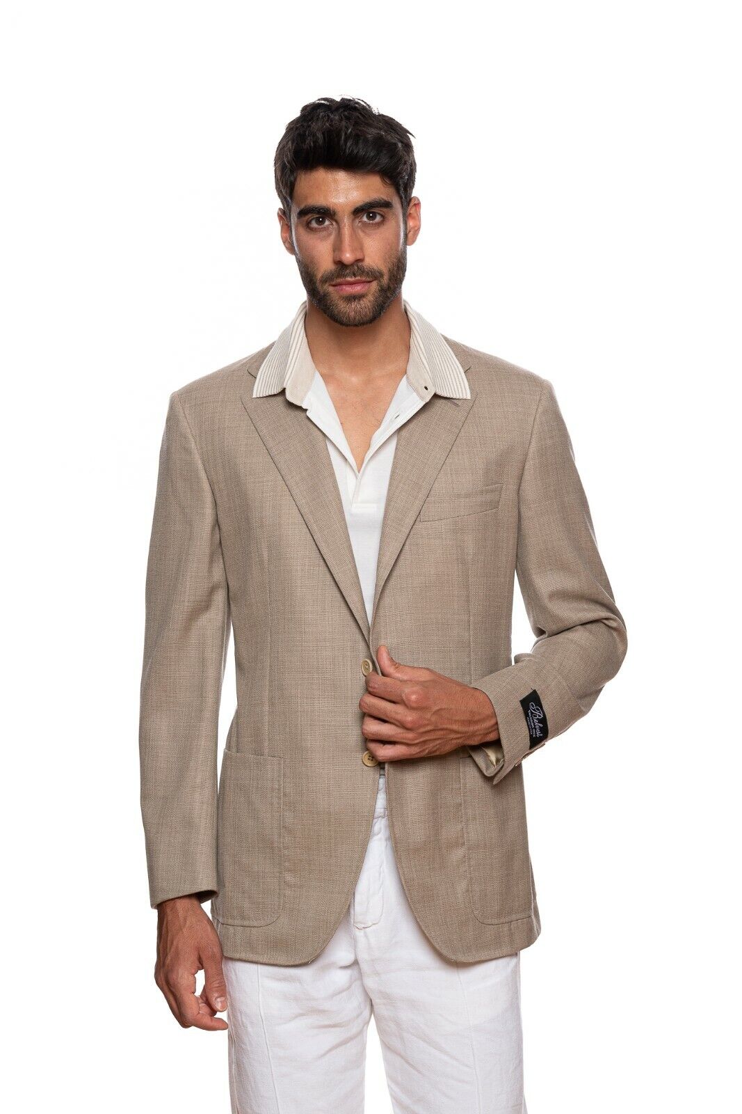 BELVEST Light Beige Wool Super 120's Jacket Blazer 46 US / 56 EU 6R