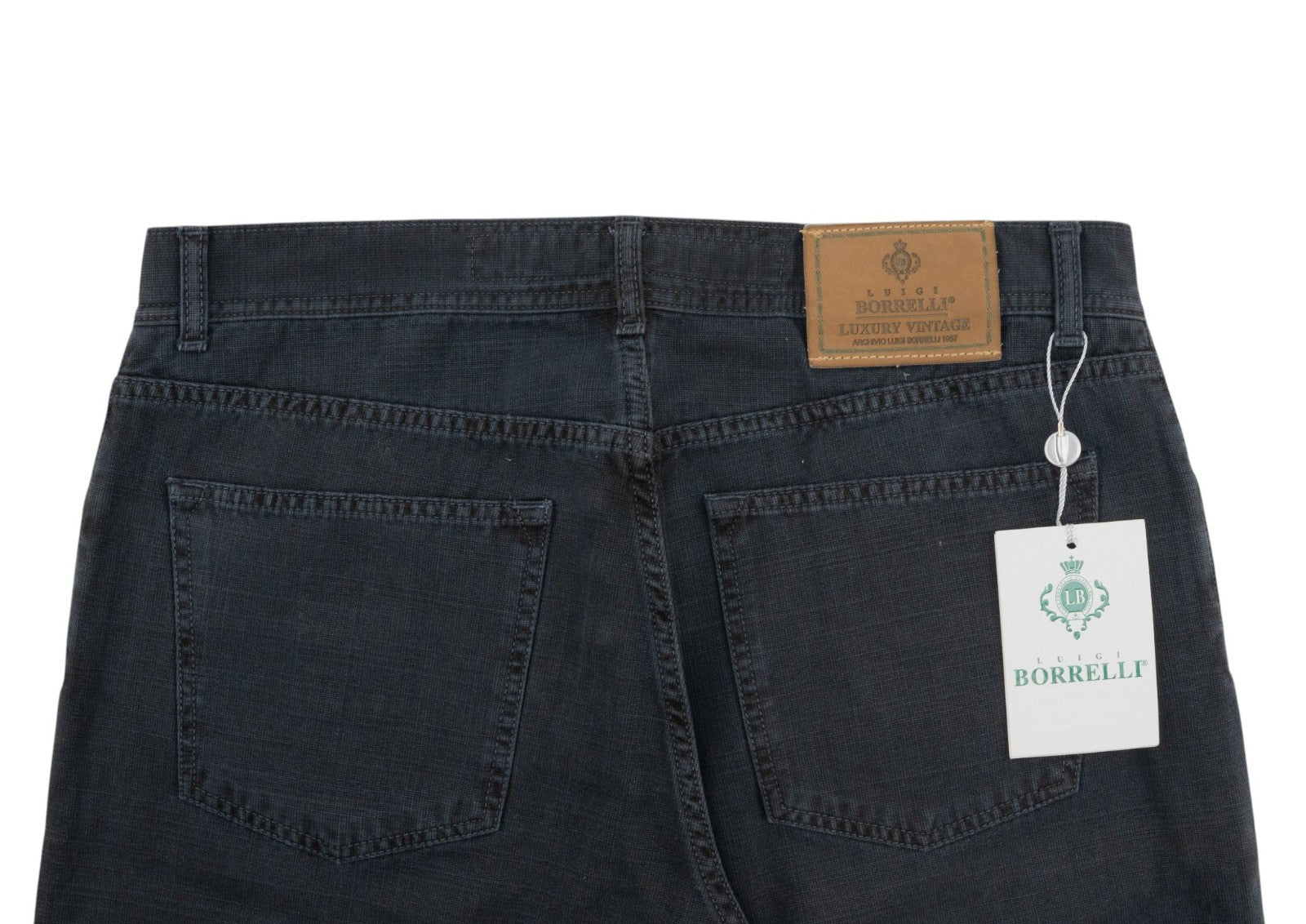 415$ LUIGI BORRELLI NAPOLI Dark Blue Denim 5 Pockets Jeans  36 US / 50 EU