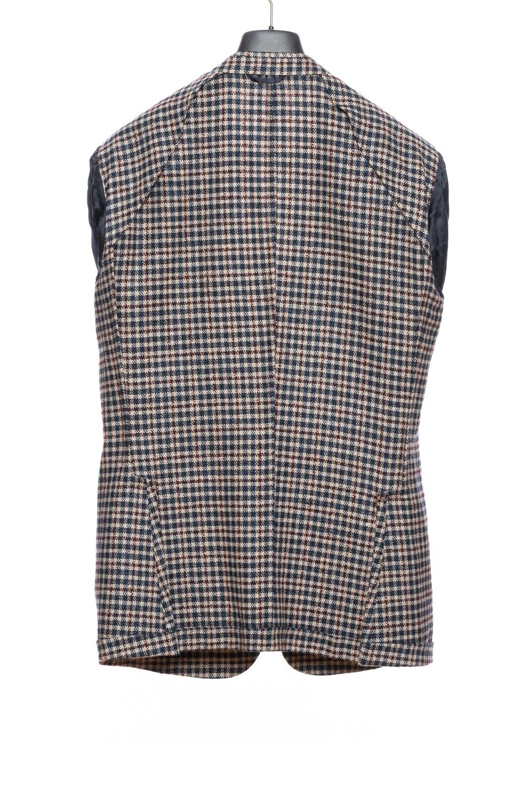 $2085 BELVEST Wool Silk Check Jacket Blazer 40 US / 50 EU Drop 7R   F/W 2018