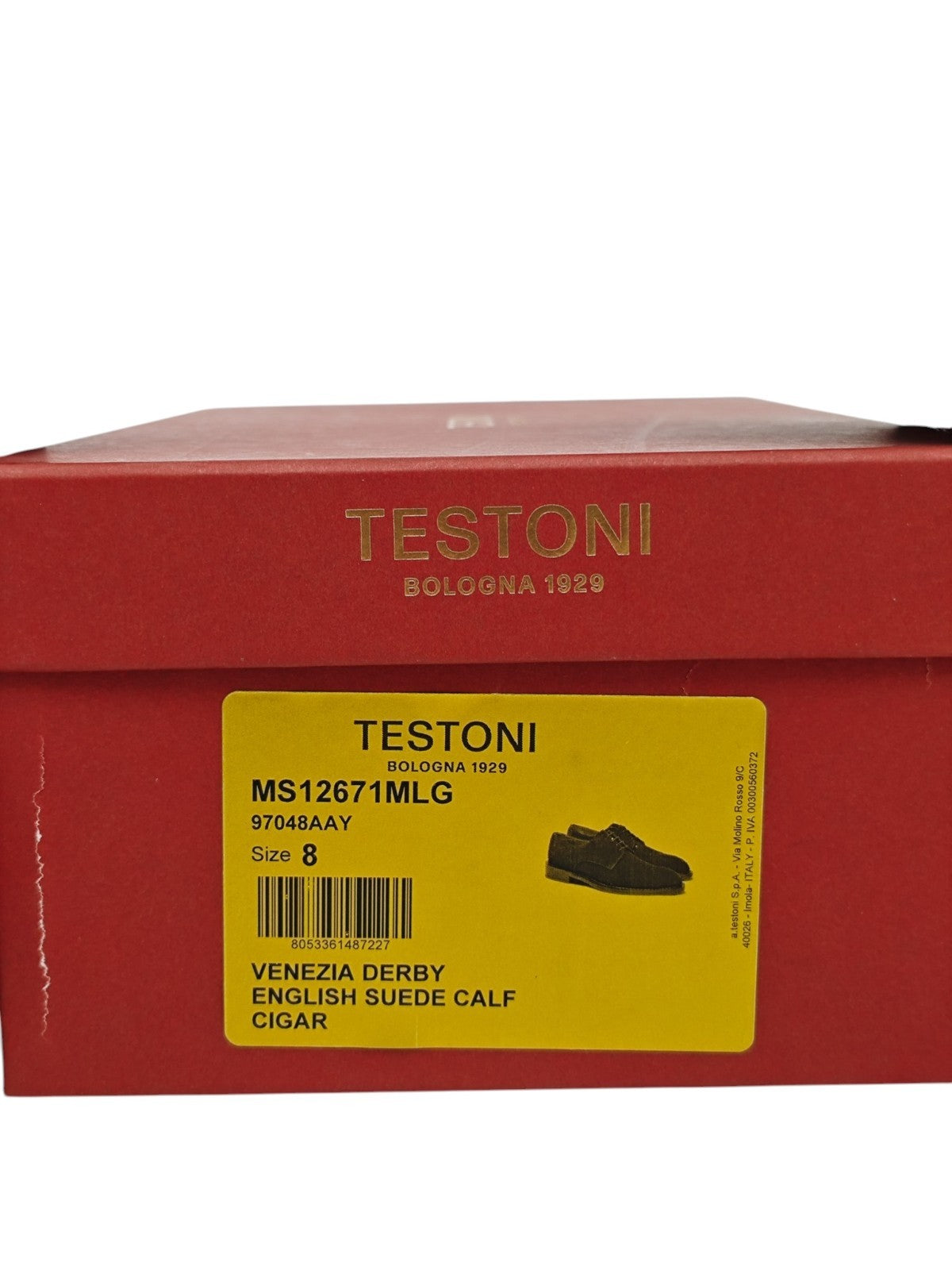1350$ TESTONI "Venezia" Derby Shoes Suede Calf Brown 8 UK / 9 US / 42 IT