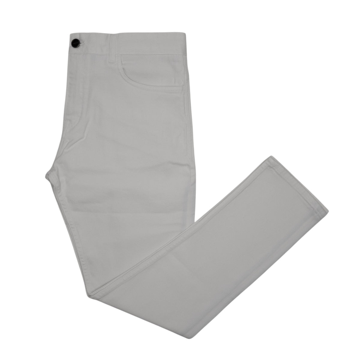 715$ ISAIA NAPOLI "Iconico" White 5 Pockets Pant Cotton Slim Fit 34 US/50 EU