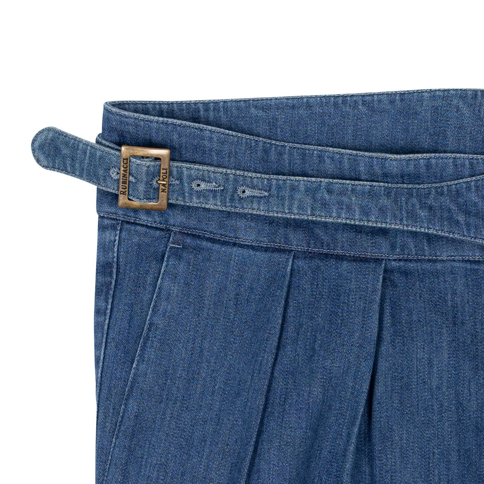 670$ RUBINACCI NAPOLI "Manny" Blue Pant City Jeans Stretch Cotton 36 US / 52 EU