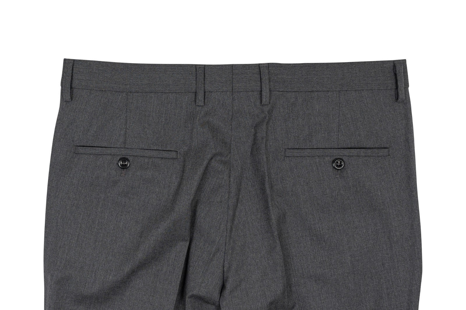 670$ RUBINACCI NAPOLI Gray Trouser Pant Worsted Wool 34 US / 50 EU