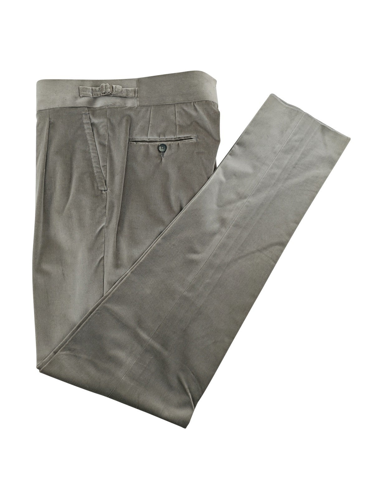 $6500 ISAIA NAPOLI "Amalfi" Gray Hand-Sewn Suit Velvet Cotton