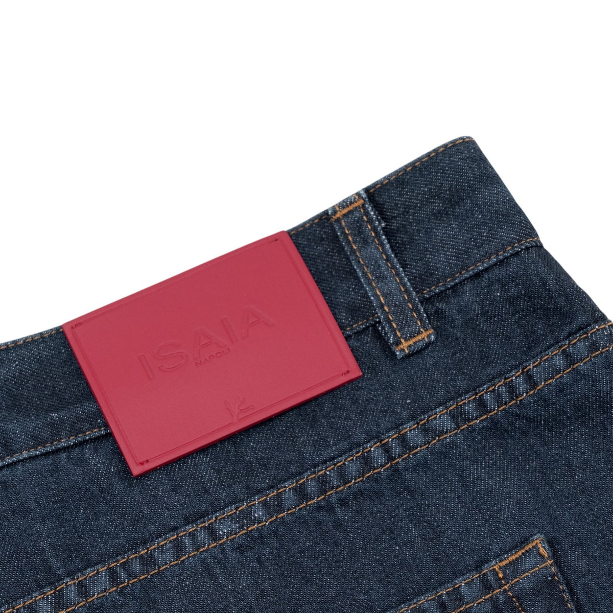 795$ ISAIA NAPOLI Blue Denim Jeans Pant Cotton Linen Regular Fit 44 US / 60 EU