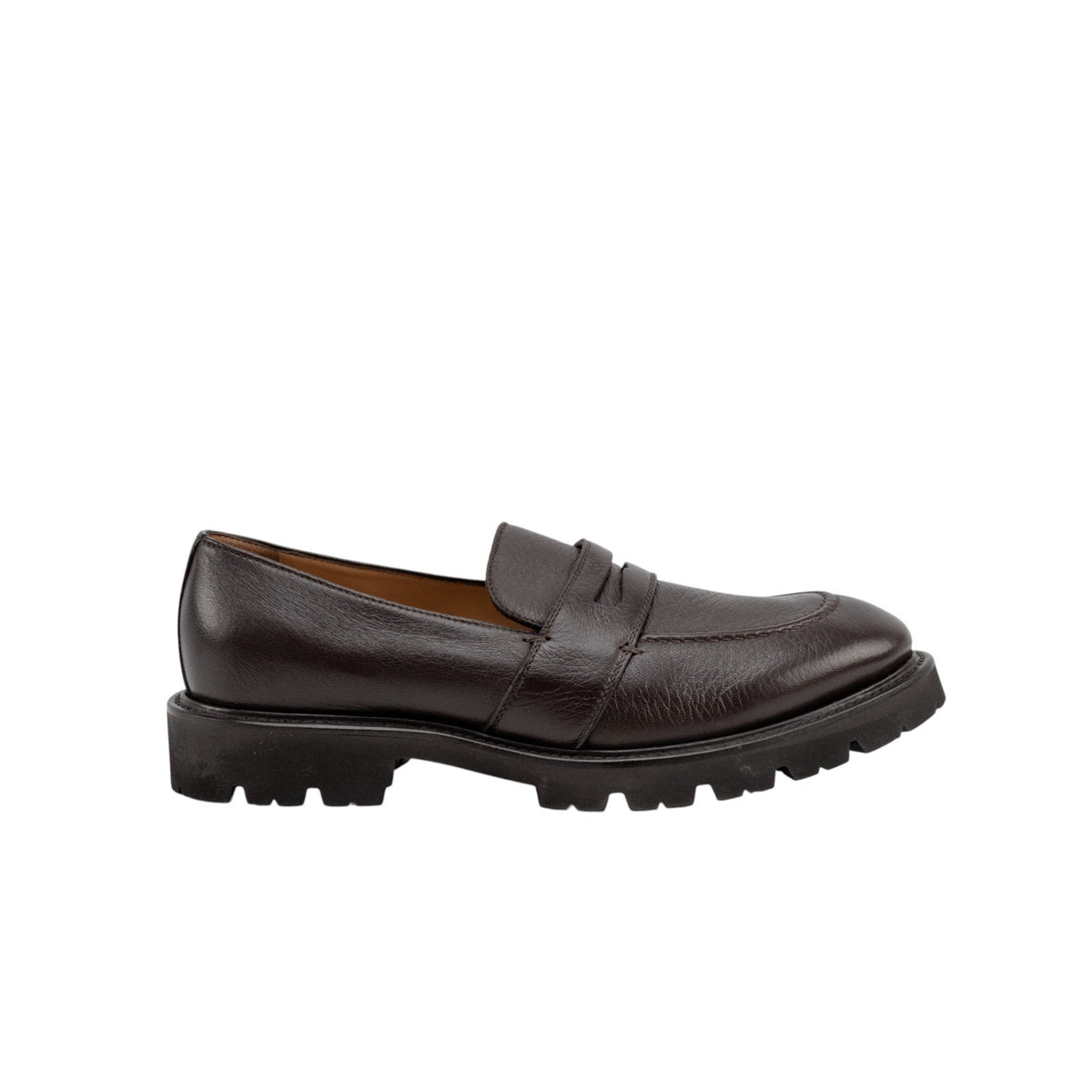 960$ TESTONI "Custoza" Penny Loafer Slip-On Deer Cigar 8 UK / 9 US / 42 IT