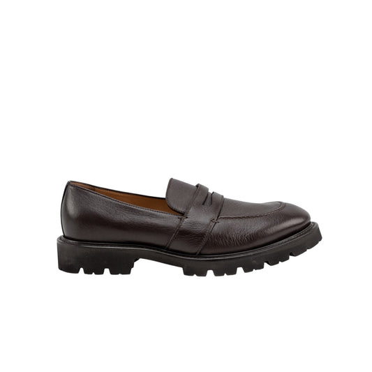 960$ TESTONI "Custoza" Penny Loafer Slip-On Deer Cigar 8 UK / 9 US / 42 IT