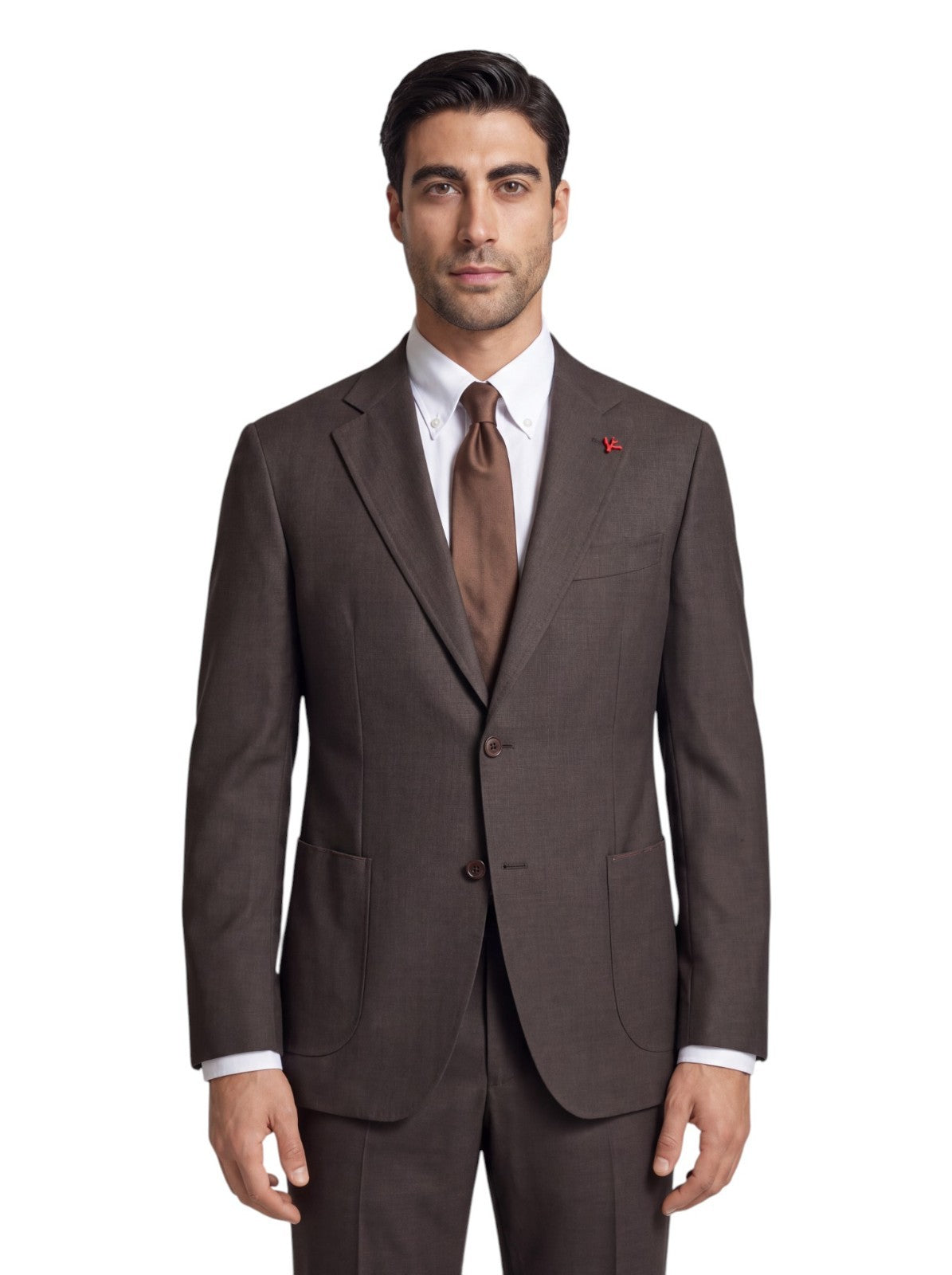 $6600 ISAIA "Capri" Dark Brown Suit Fine Wool Aquaspider 44 US / 54 EU 8R