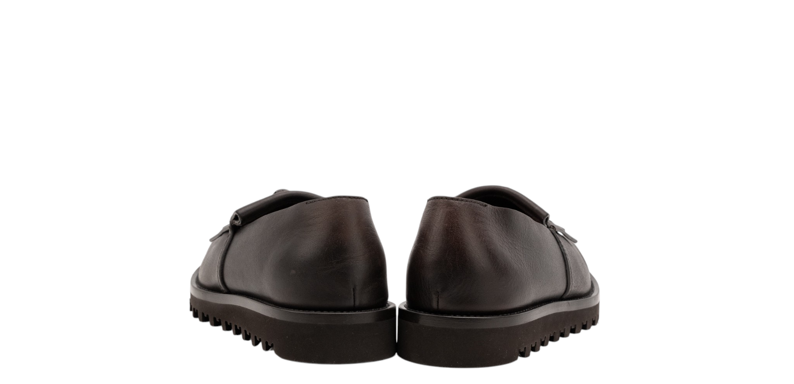 1400$ GIORGIO ARMANI Loafers Shoes Fringe Brown Leather 8.5 UK 7.5 US 40.5 IT