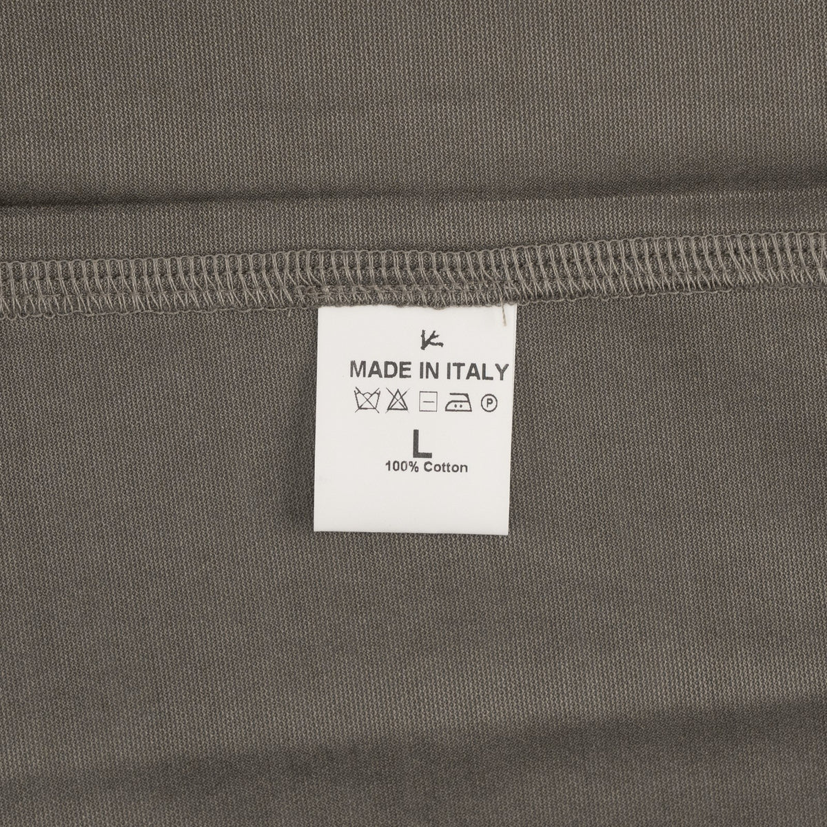 695$ ISAIA NAPOLI Hand-Sewn Polo Long Sleeve Cotton Lisle Taupe Size L