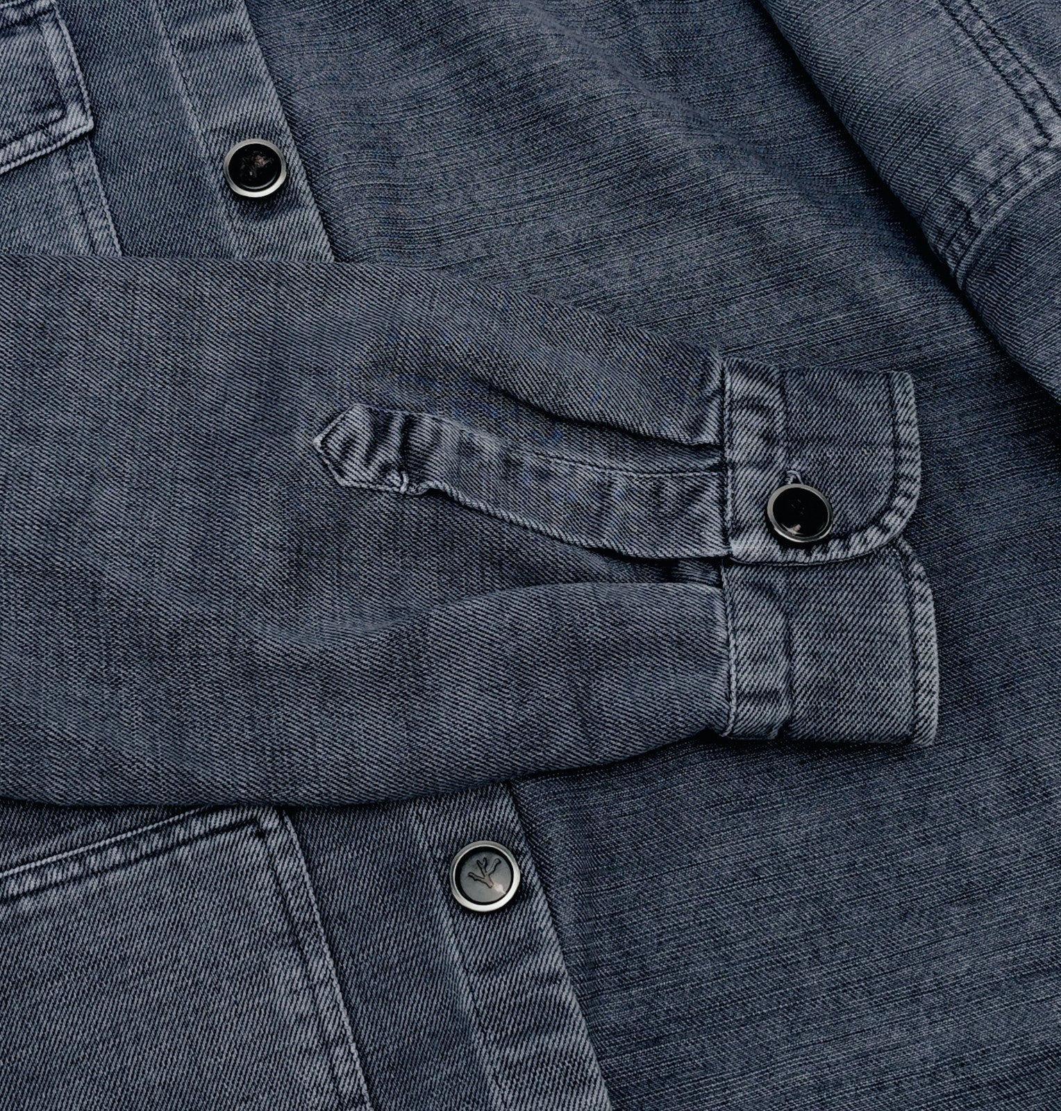 $1250 ISAIA NAPOLI Blue Indigo Hand-Sewn Overshirt Jacket Denim Cotton