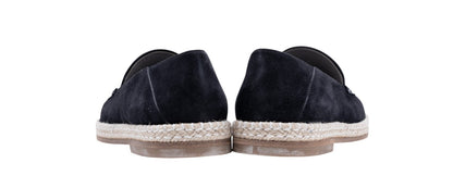 ISAIA NAPOLI Blue Goatskin Suede Loafers Espadrilles 6.5 UK / 7.5 US / 40.5 IT