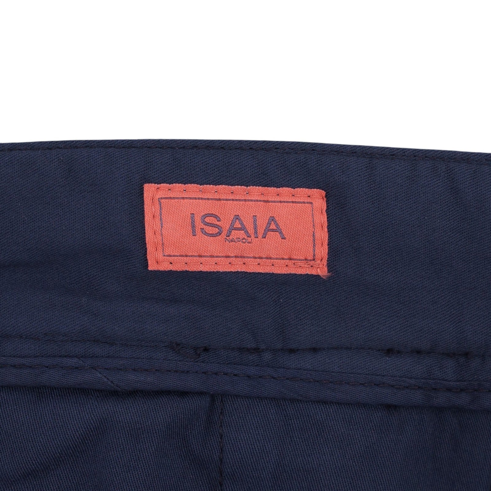 700$ ISAIA NAPOLI Blue Navy Chino Trouser Pant Cotton Cashmere 32 US / 48 EU