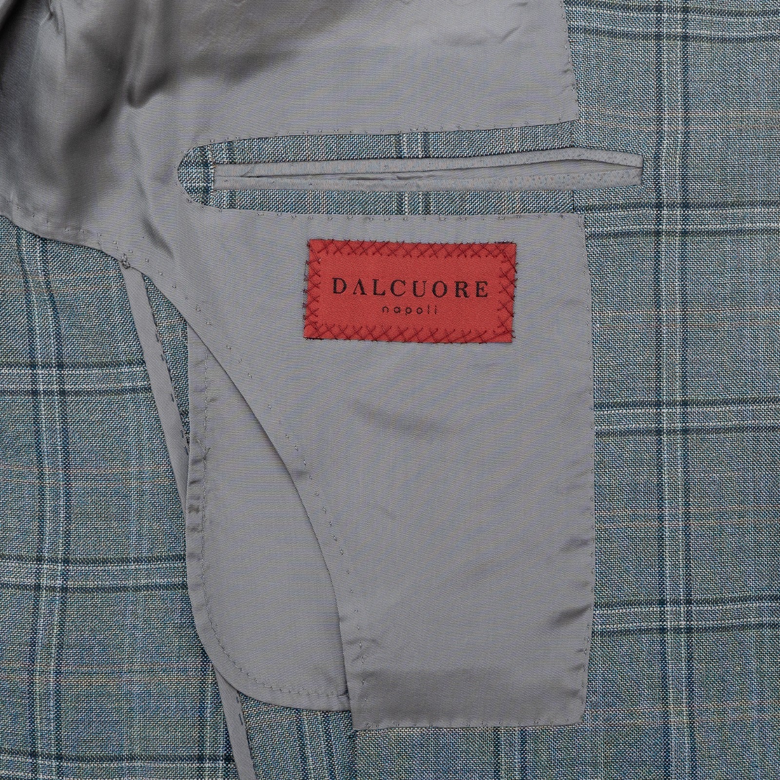 Sartoria DALCUORE NAPOLI Total Hand-Sewn Jacket Sport Coat Wool 130's Dusty Blue