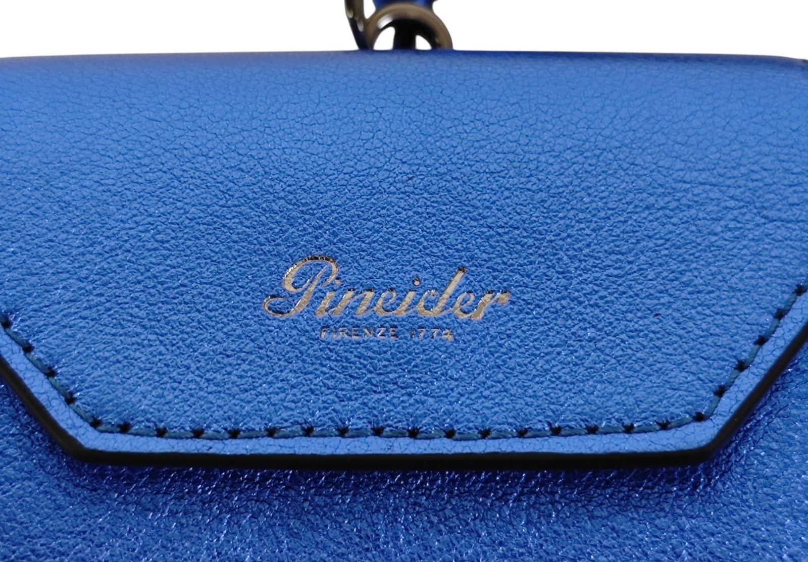 150$ PINEIDER FIRENZE 1774 Headphones Airpods Holder Calf Laminated Blue