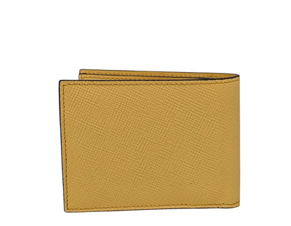 340$ PINEIDER FIRENZE 1774 Bifold Wallet Saffiano Anti-Scratch Calf Egg