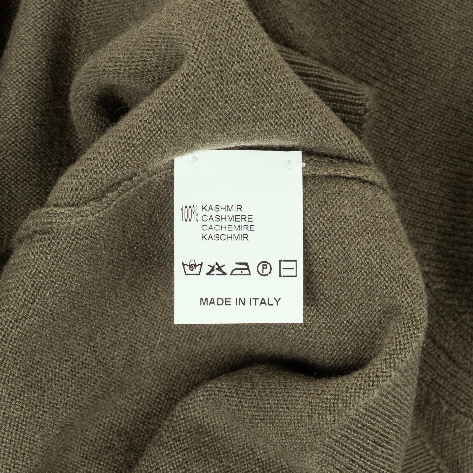 750$ RUBINACCI NAPOLI Dark Green Sweater V-Neck 100% Cashmere 38 US / 48 EU